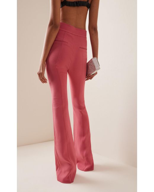 Alex Perry Crepe High-rise Flared Trousers
