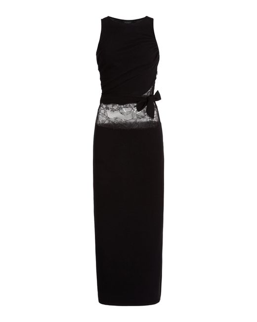 Giambattista Valli Black Lace-detailed Midi Dress