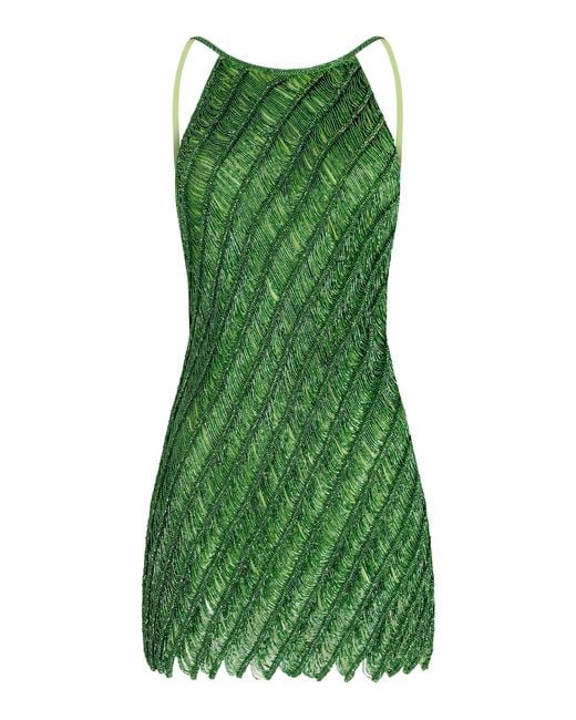 RAISA & VANESSA Green Sequined Mini Dress