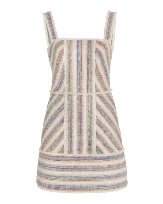 Alexis Multicolor Madira Striped Slub Canvas Mini Dress