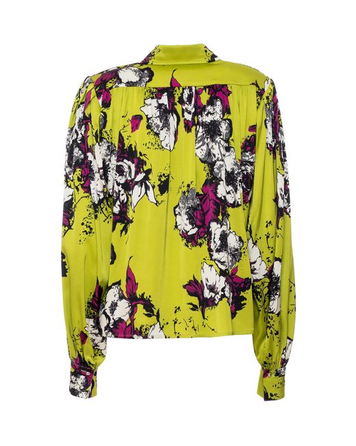 DES_PHEMMES Black 80S Printed Satin Top