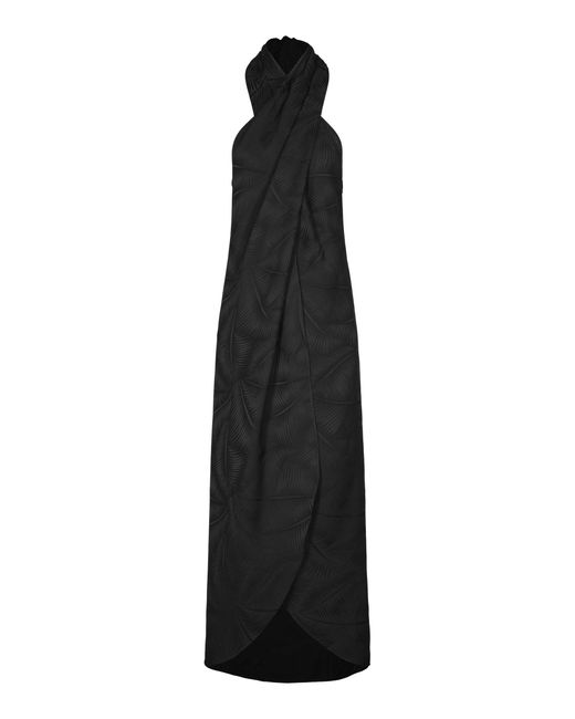 Johanna Ortiz Black Silent Water Draped Top