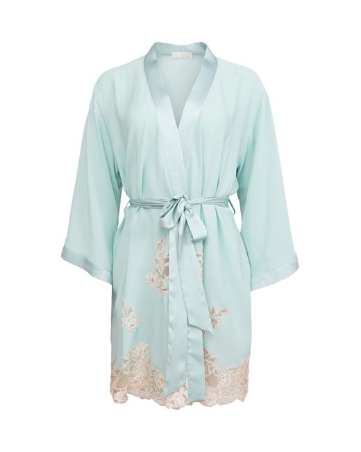 Fleur du Mal Blue Lace Applique Robe
