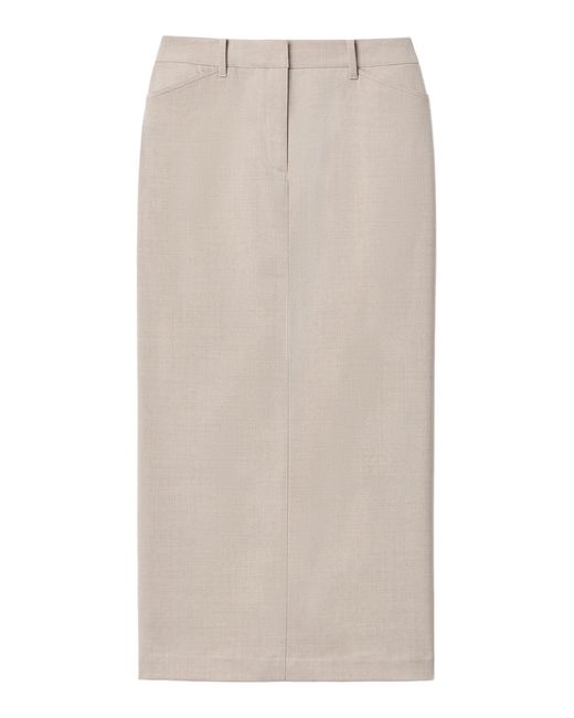 Lafayette 148 New York Natural Wool Trouser Skirt