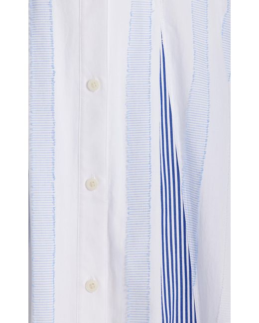 Jonathan Simkhai White Jazz Patchwork-cotton Shirt Dress