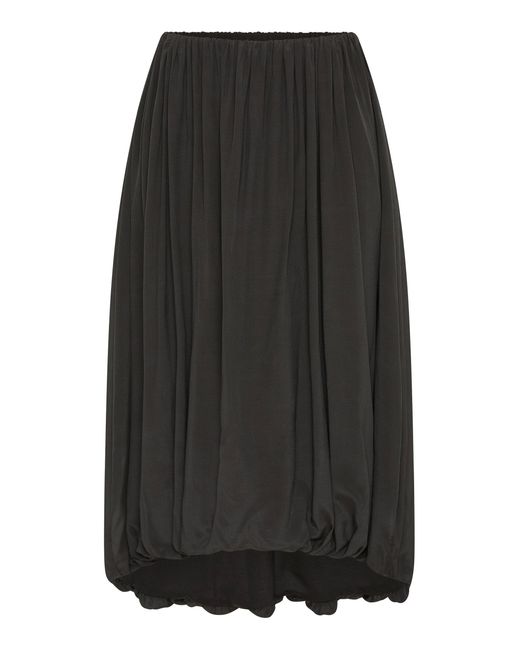 St. Agni Black Balloon Silk Skirt