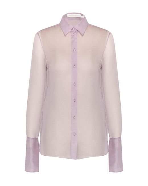 Zimmermann Pink Clash Silk Organza Shirt