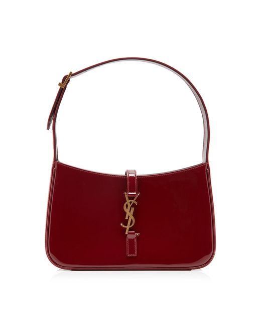 Saint Laurent Red Le 5 A 7 Vernis Shoulder Bag