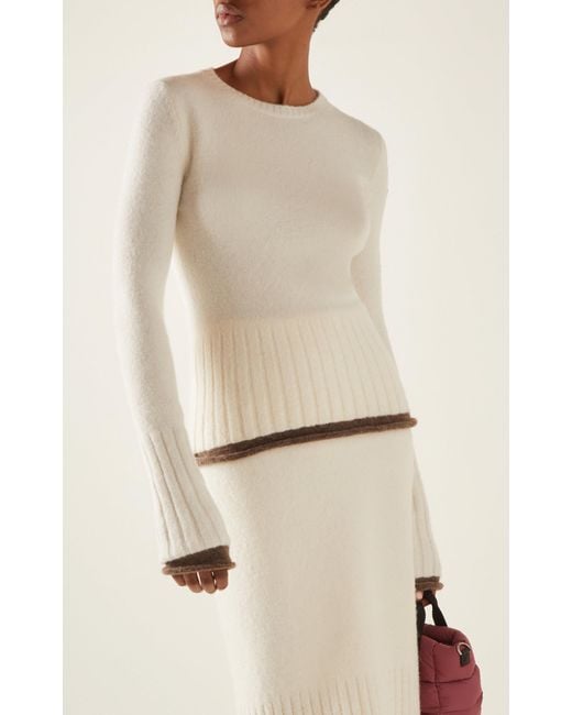 Moncler White Wool & Alpaca Jumper