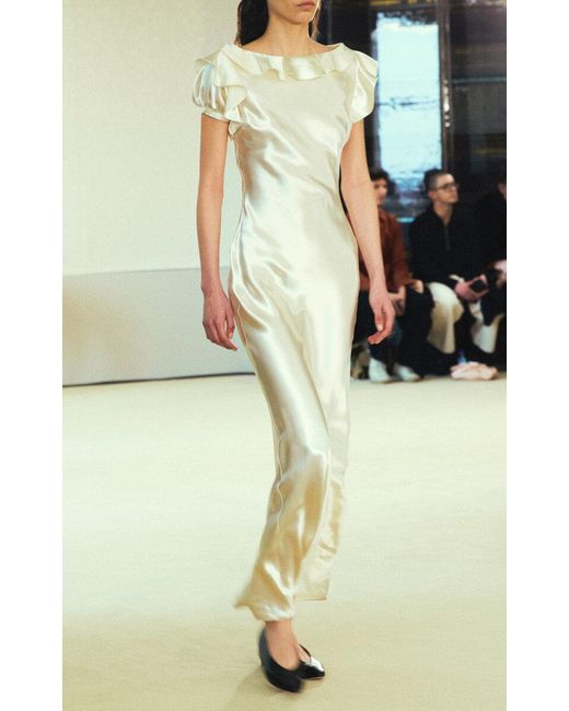 Altuzarra Lafont Ruffled Silk Maxi Dress in White Lyst UK