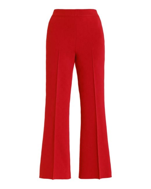 High Sport Exclusive Long Kick Flared Stretch-cotton Knit Pants