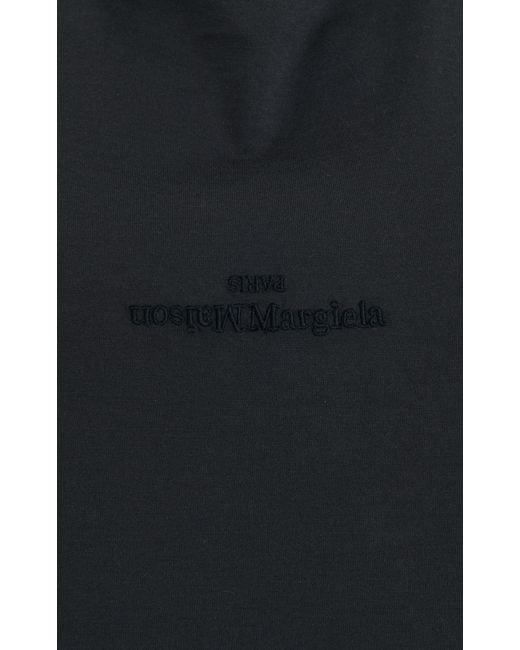 Maison Margiela Black Embroidered Cotton T-shirt
