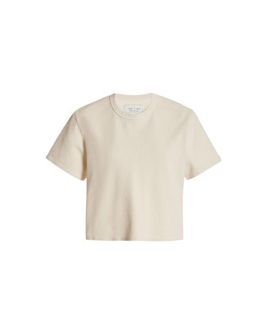 Les Tien Natural Daria Cropped Cotton T-shirt