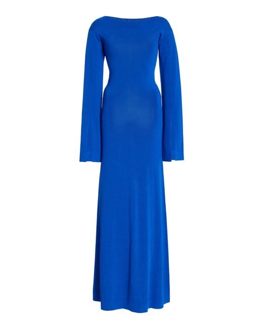 By Malene Birger Blue Sima Jersey Maxi Dress