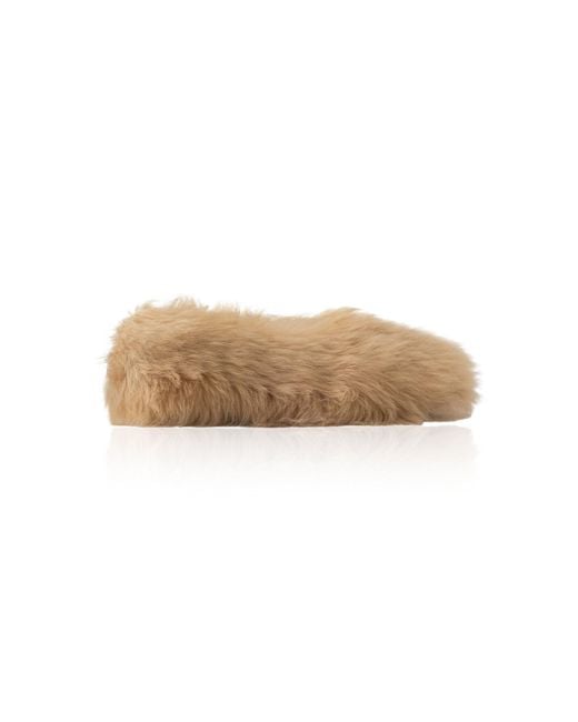 Hvoya Natural Fur-Fur Ballet Flats
