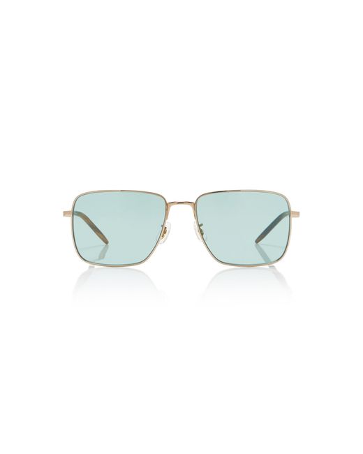 Oliver Peoples Blue Welston Square-Frame Metal Sunglasses