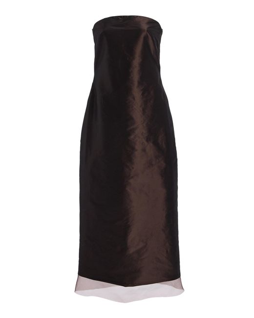 Kallmeyer Black Lizzy Silk Midi Dress