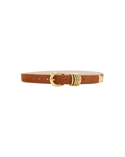 DEHANCHE Brown Hollyhock Pony Hair Belt