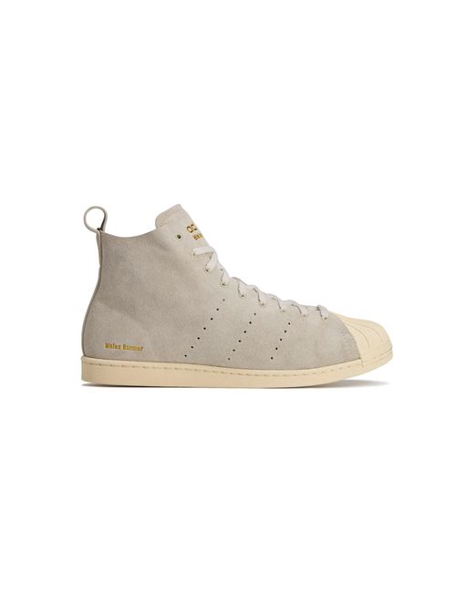 Adidas White Wb Superstar Hi Suede Sneakers
