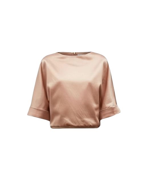 Amir Taghi Pink Courtney Cotton-Blend Satin T-Shirt