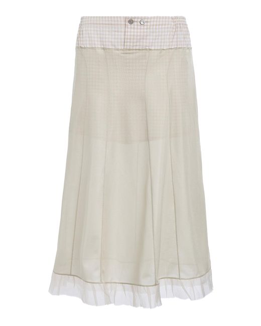 スカート MAISON MARGIELA SKIRTS WHITE Maison Margiela Denim Skirt (White Paint) – CNCPTS