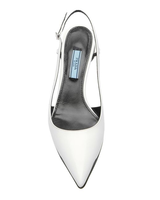 prada white slingback