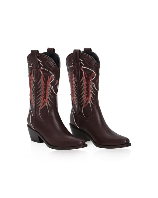 Johanna Ortiz Brown Wine Enchanted Canopy Boots
