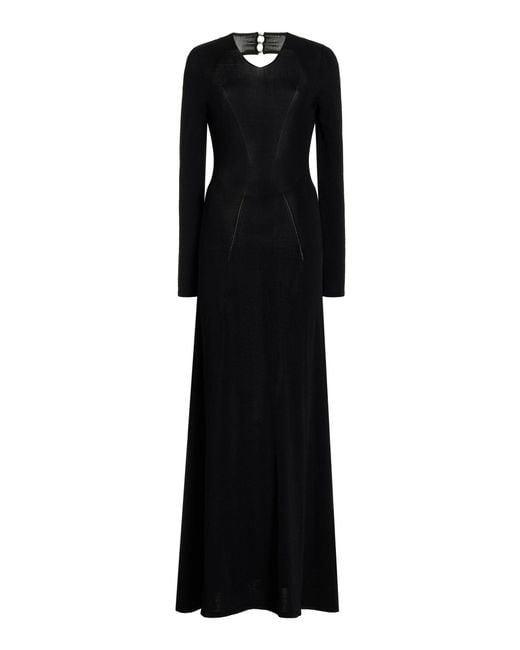 Solid & Striped Black X Sofia Richie Grainge Exclusive The Narcia Knit Maxi Dress