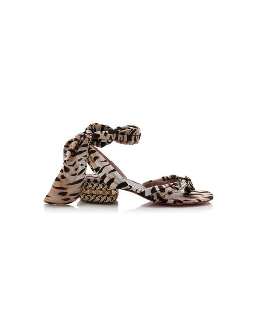 Christian Louboutin Multicolor Pyra Du Desert 30Mm Crepe-Satin Sandals