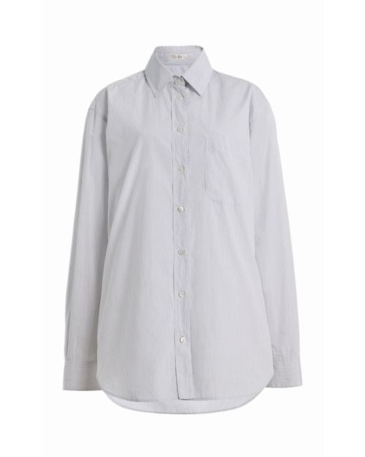 The Row White Gavina Cotton Poplin Shirt