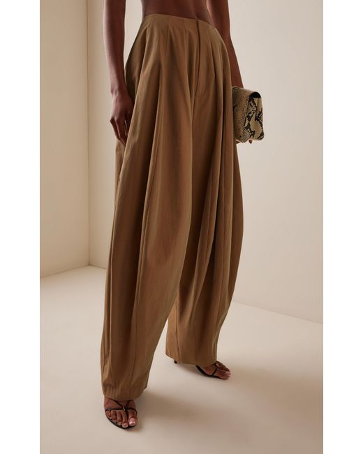 Ashlyn White Blaine Paneled Cotton Balloon Pants