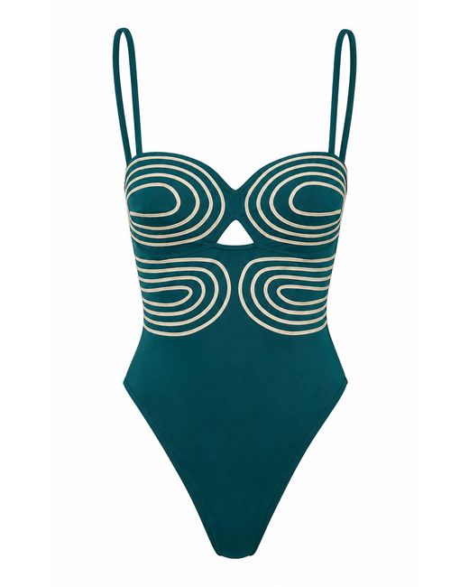 ANDRES OTALORA Green Placer Isleo One-Piece Swimsuit