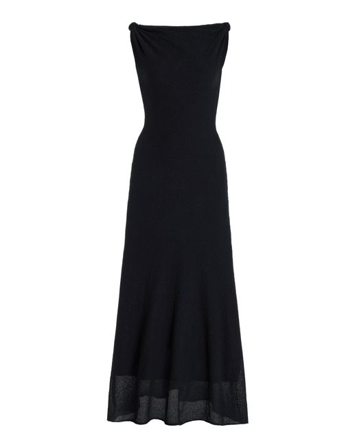 Sir Black Glow Twisted Cotton-blend Midi Dress