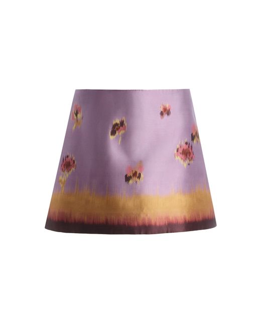 ALÉMAIS Purple Ellis Satin Mini Skirt