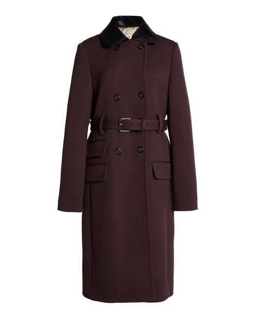 Marni Red Two-Toned Wool Trench Coat