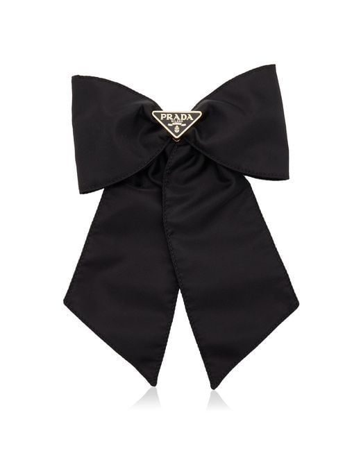 Prada Black Nylon Hair Bow