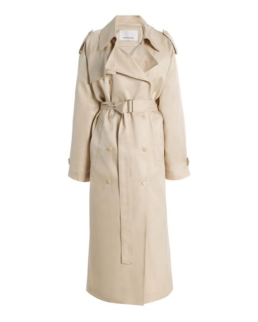 Frankie Shop Natural Veyron Twill Trench Coat