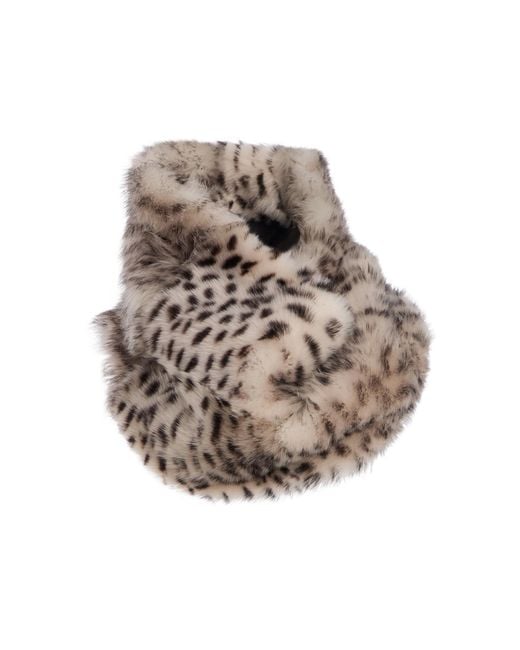 Brandon Maxwell Multicolor Lynx Printed Oversized Shearling Neck Roll