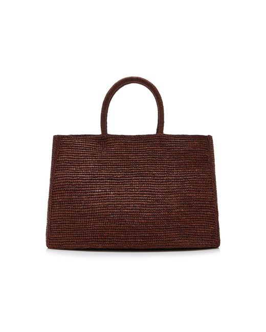 LIE STUDIO Brown The Charlotte Large Raffia Bag