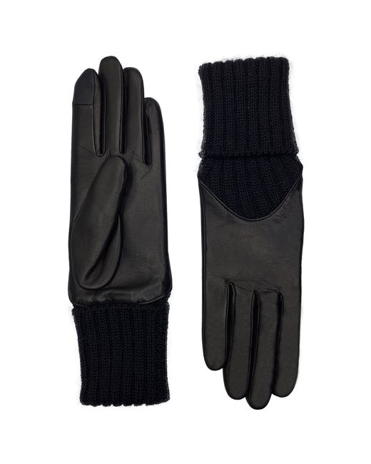 Agnelle Black Cecilia Leather Gloves