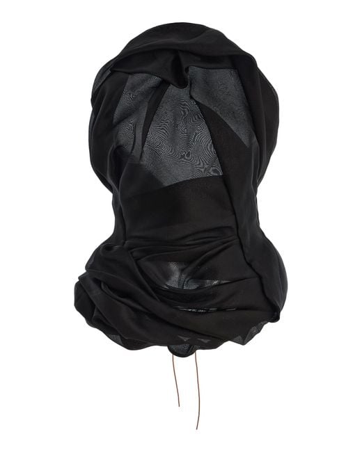 Sloan Black Exclusive Sculptural Silk Top