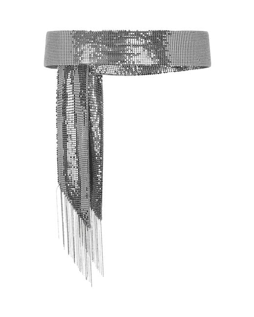 Rabanne Metallic Pixel Mesh Belt