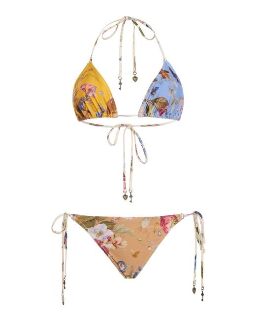 Zimmermann White Patience Spliced Tri Bikini