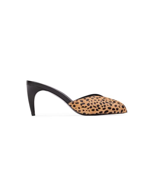 Black Suede Studio Multicolor Noa Cheetah Pony Hair Mules