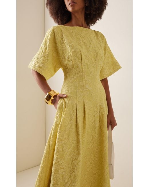 Jonathan Simkhai Rosalie Textured Jacquard Maxi Dress in Yellow | Lyst Jonathan Simkhai Rosalie Textured Jacquard Maxi Dress in Yellow | Lyst
