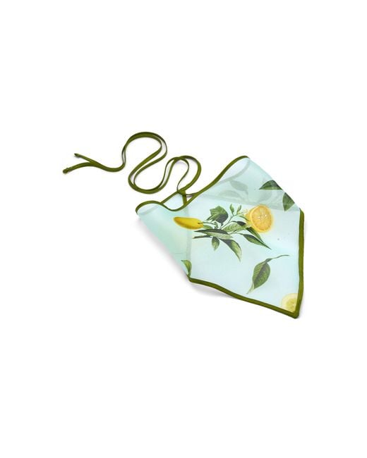 Lelet Blue Capri Silk-Organza Bandana