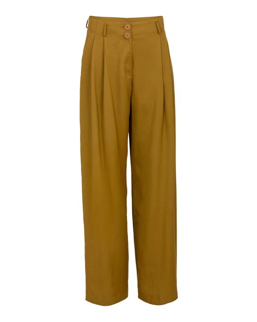 Silvia Tcherassi Green Opal Straight Leg Pants