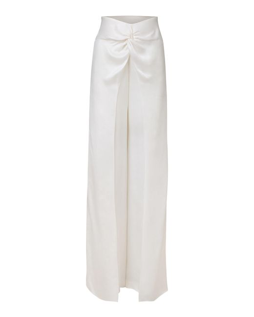Silvia Tcherassi White Canturipe Cupro Pants