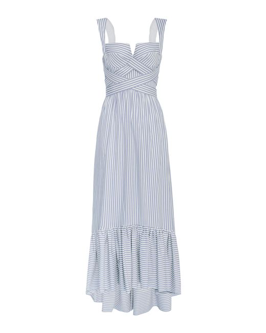 ANDRES OTALORA White Ananya Cotton Poplin Midi Dress