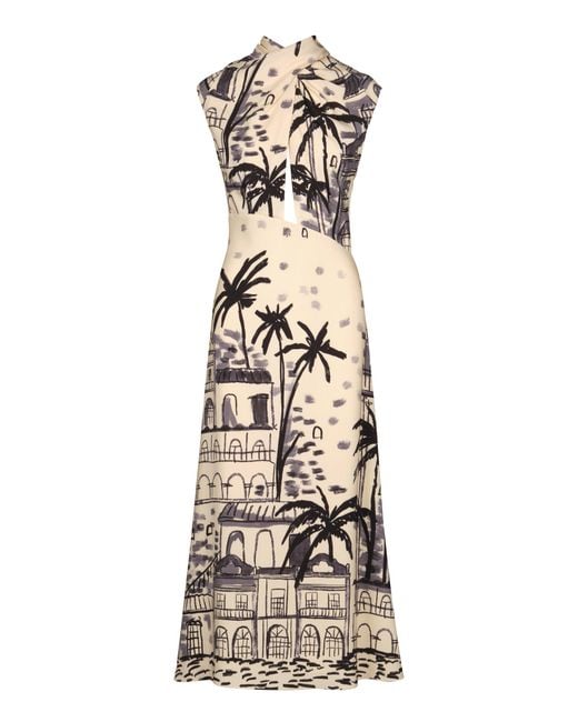 Johanna Ortiz Multicolor Interdimensional Silk Maxi Dress